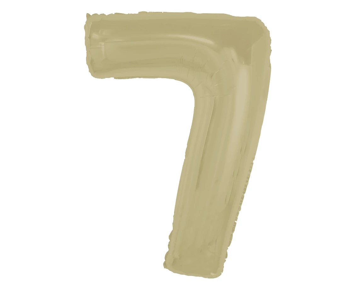 Foil balloon number 7, matt latte, 92 cm EOL